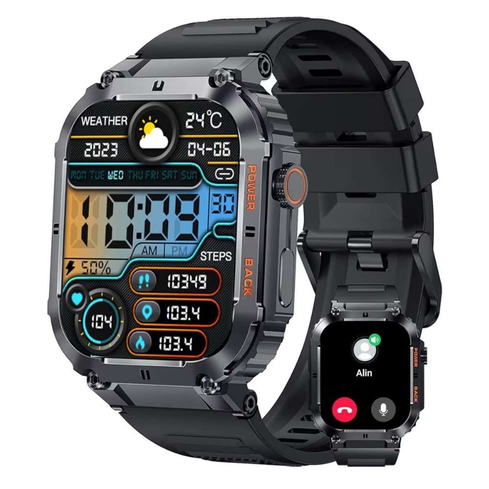 Smartwatch with Black Strap
